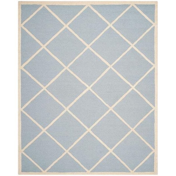 Safavieh Cambridge Hand Tufted Runner Rug- Light Blue - Ivory- 2 ft. 6 in. x 6 ft. - CAM136A-26