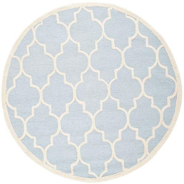 Safavieh Cambridge Hand Tufted Runner Rug- Light Blue - Ivory- 2 ft. 6 in. x 10 ft. - CAM134A-210