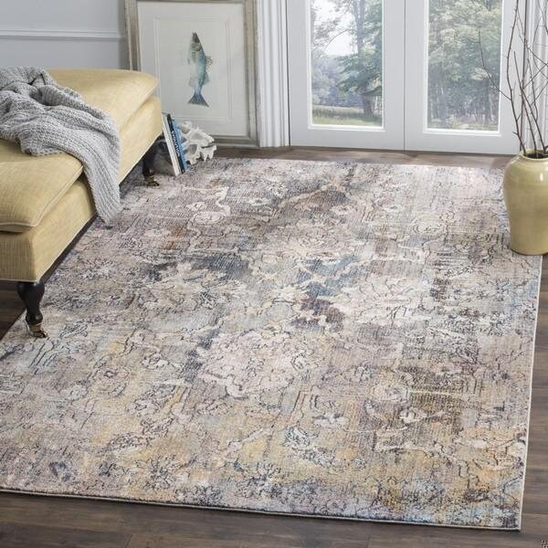 Safavieh 4 x 6 ft. Bristol Rectangle Power Loomed Rug Blue & Grey - BTL487L-4