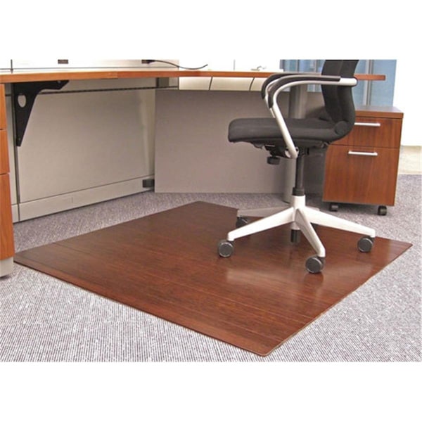 Work-Of-Art 48 x 52 Inch Bamboo Roll-Up 0.25 Inch Thick Dark Cherry - WO717862