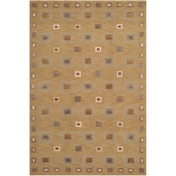 Safavieh 9 x 12 ft. Rectangle Contemporary Tibetan Gold Hand Knotted Rug - TB372C-9