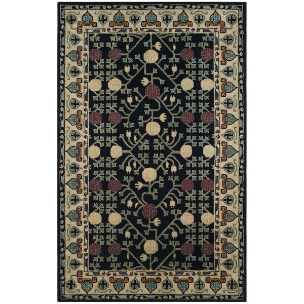 Safavieh Heritage Hand Tufted Rectangle RugNavy & Ivory 6 x 9 ft. - HG740N-6