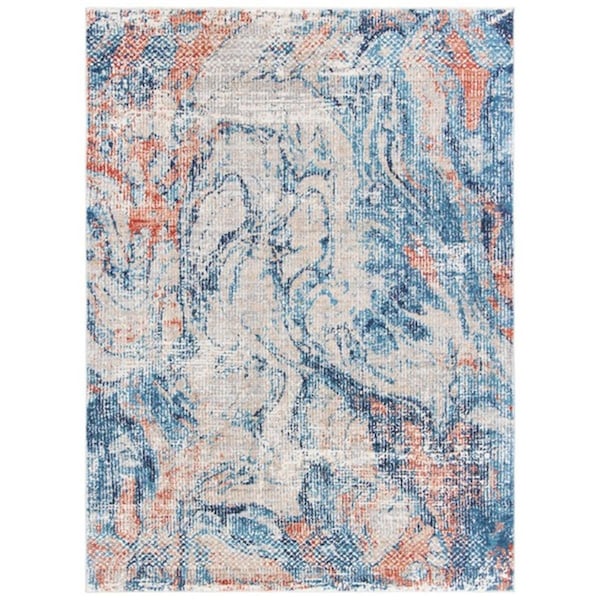 Safavieh 4 x 6 ft. Madison 400 Contemporary Rectangle Rug, Beige & Blue - MAD461B-4