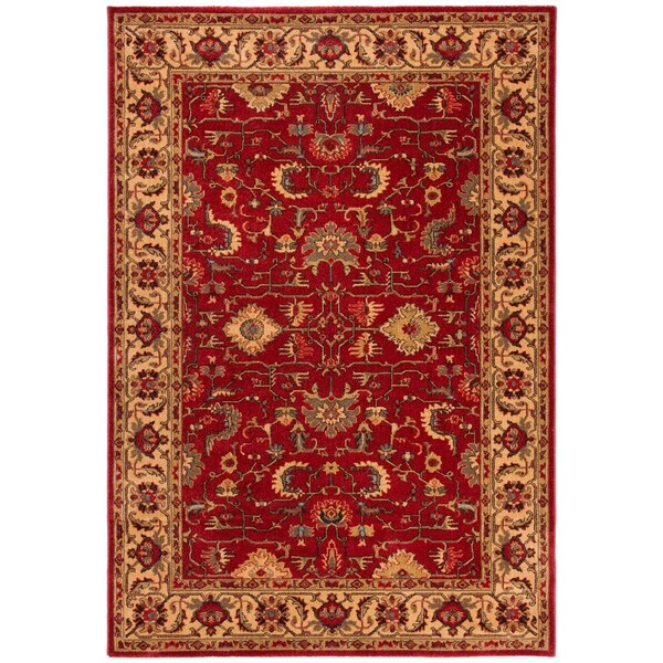 Safavieh 3 x 5 ft. Rectanglar Traditional Oriental Area Rug - Red & Beige - MAH693Q-3