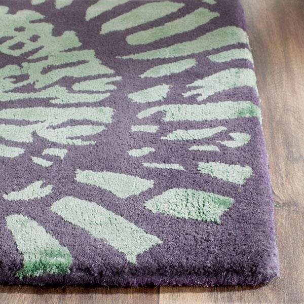 Safavieh Capri Hand Tufted Rectangle Rug- Lavander - Sage- 5 x 8 ft. - CPR411C-5