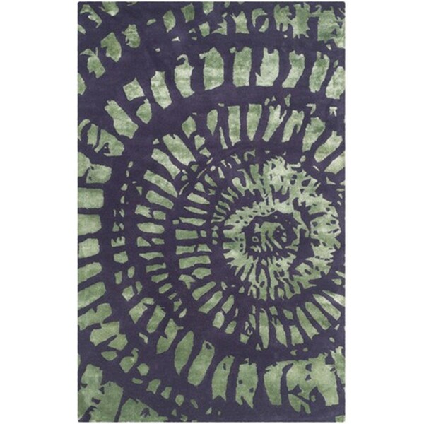 Safavieh Capri Hand Tufted Rectangle Rug- Lavander - Sage- 5 x 8 ft. - CPR411C-5