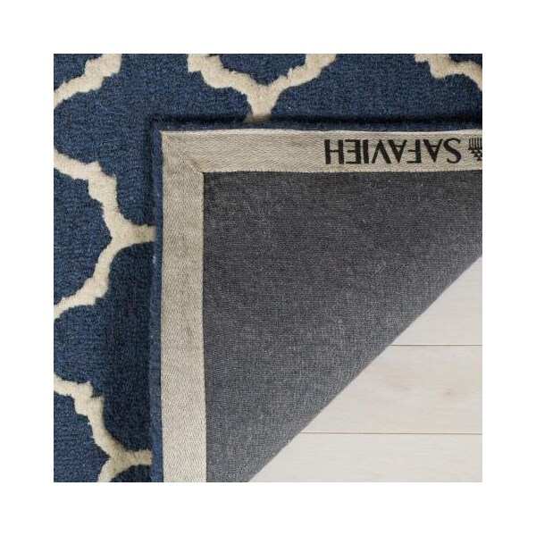 Safavieh Cambridge Hand Tufted Accent Rugs, Navy and Ivory - 2 x 3 ft. - CAM130G-2