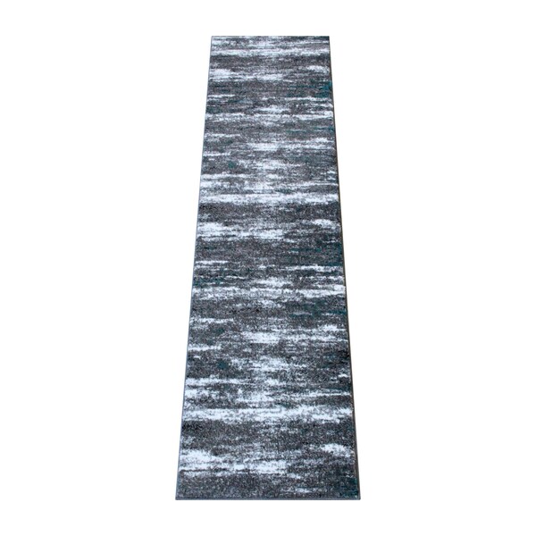 Flash Furniture 2' x 7' Turquoise Distressed Olefin Area Rug - OKR-RG1102-27-TQ-GG
