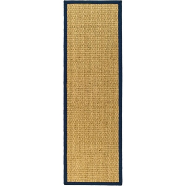 Safavieh Natural Fiber 2.5 ft. x 8 ft. Power Loomed Runner Rug - Natural-Blue - NF114E-28