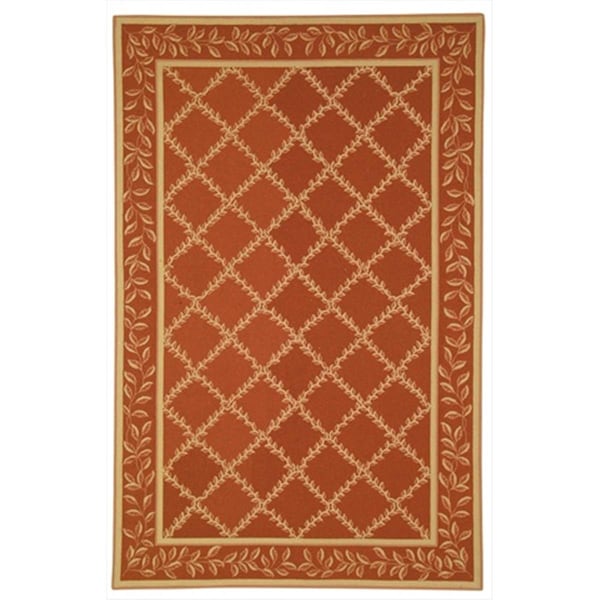 Safavieh 3 ft. x 3 ft. Round- Transitional Chelsea Rust And Gold Hand Hooked Rug - HK230E-3R