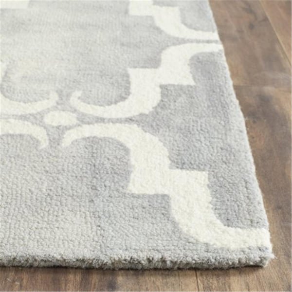 Safavieh Dip Dye Hand Tufted Runner Rug- Grey - Ivory- 2 ft. 6 in. x 4 ft. - DDY536C-24