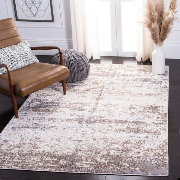 Safavieh 4 x 6 ft. Aston 700 Rectanglar Modern Contemporary Rug Ivory & Grey - ASN799A-4