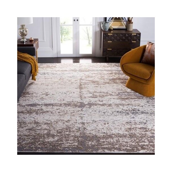Safavieh 4 x 6 ft. Aston 700 Rectanglar Modern Contemporary Rug Ivory & Grey - ASN799A-4