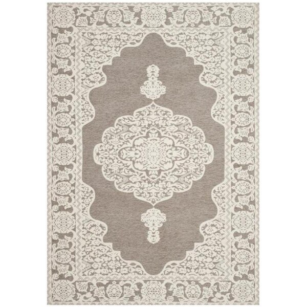 Safavieh 3 x 5 ft. Marbella Handwoven Rug, Small Rectangle - Light Grey and Ivory - MRB615A-3