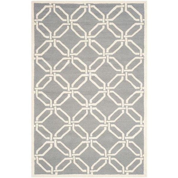 Safavieh Cambridge Hand Tufted Accent Rug- Dark Grey - Ivory- 2 x 3 ft. - CAM311D-2