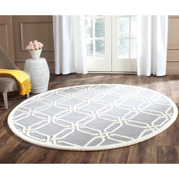 Safavieh Cambridge Hand Tufted Accent Rug- Dark Grey - Ivory- 2 x 3 ft. - CAM311D-2