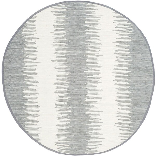 Safavieh Montauk Hand Woven Round Area Rug, Grey - 4 x 4 ft. - MTK751K-4R