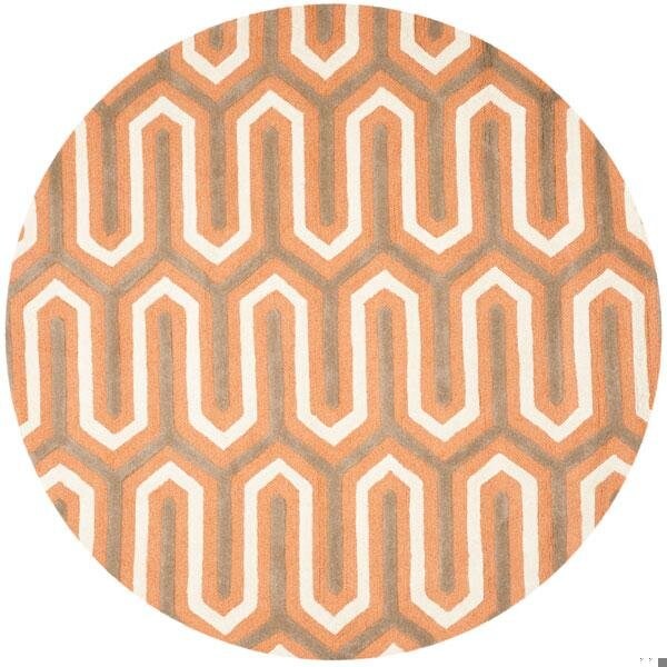 Safavieh Cambridge Hand Tufted Runner Rug- Orange - Grey- 2 ft. 6 in. x 8 ft. - CAM351Y-28