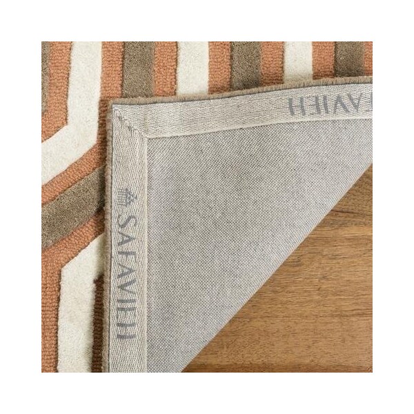 Safavieh Cambridge Hand Tufted Runner Rug- Orange - Grey- 2 ft. 6 in. x 8 ft. - CAM351Y-28