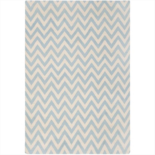 Safavieh 8 Ft. X 10 Ft. Large Rectangle Contemporary Dhurries- Blue And Ivory- Flatweave Rug - DHU557B-8