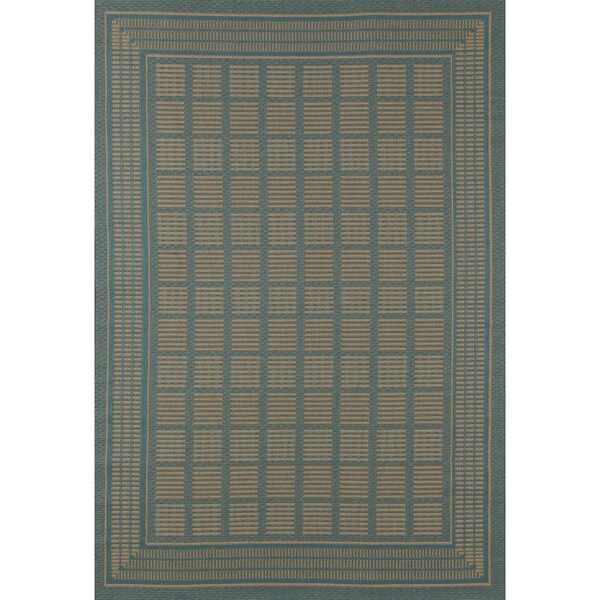 Standalone 3 x 4 ft. Plymouth Collection Basket Flat Woven Indoor & Outdoor Area Rug, Blue - ST2590117