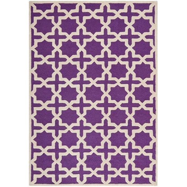Safavieh Cambridge Small Rectangle Rugs, Purple and Ivory - 4 x 6 ft. - CAM125K-4