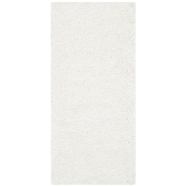Safavieh Shag Runner Rug, White - 2 ft. 3 in. x 19 ft. - SG151-1010-219