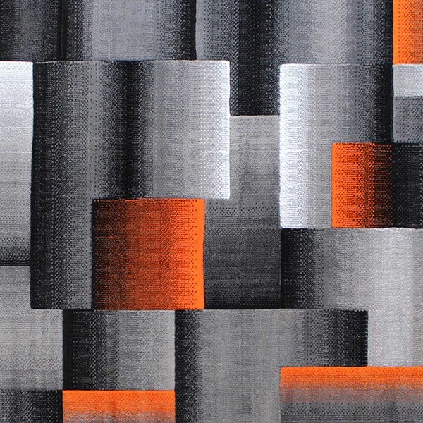Flash Furniture Orange 6' x 9' Modern Color Blocked Area Rug - ACD-RGTRZ861-69-OR-GG