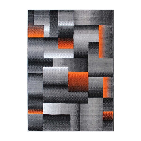 Flash Furniture Orange 6' x 9' Modern Color Blocked Area Rug - ACD-RGTRZ861-69-OR-GG