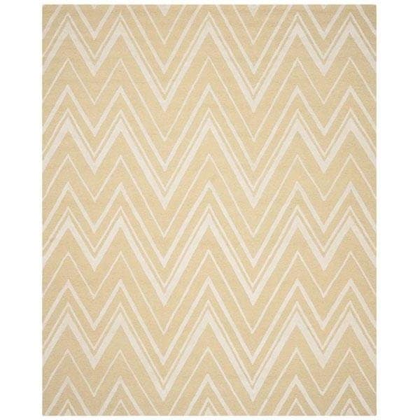 Safavieh 6 x 9 ft. Cambridge Hand Tufted Medium Rectangle Area RugLight Gold & Ivory - CAM711L-6