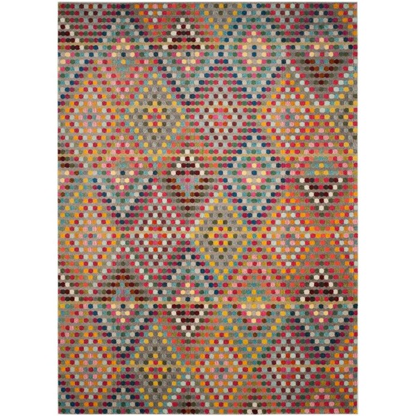 Flowers First 8 x 10 ft. Monaco Power Loomed Area Rug, Multi Color & Beige - Large Rectangle - FL1862608