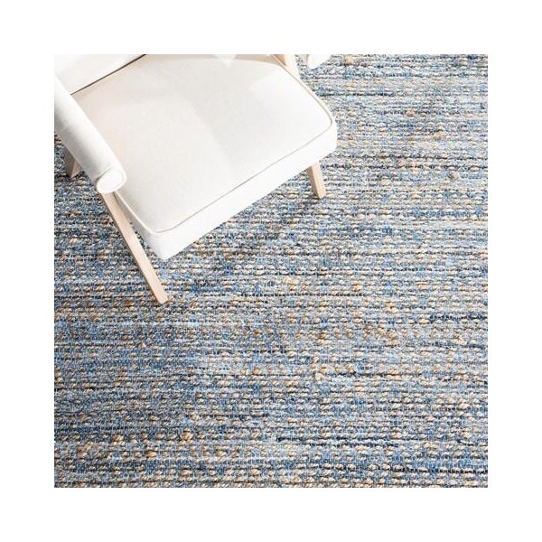 Safavieh 2 ft.-3 in. x 18 ft. Cape Cod Hand Woven Runner Area RugNatural & Blue - CAP350A-218