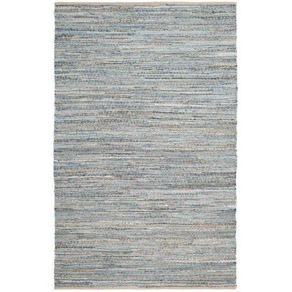 Safavieh 2 ft.-3 in. x 18 ft. Cape Cod Hand Woven Runner Area RugNatural & Blue - CAP350A-218