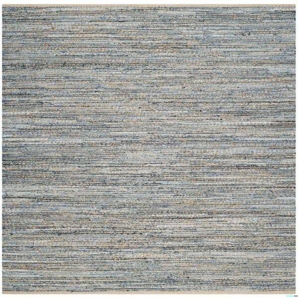 Safavieh 2 ft.-3 in. x 18 ft. Cape Cod Hand Woven Runner Area RugNatural & Blue - CAP350A-218