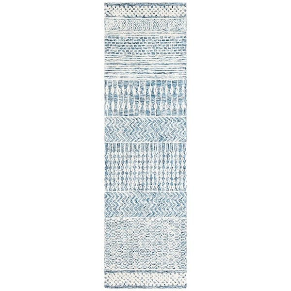 Safavieh Glamour Hand Tufted Runner Area RugNavy & Ivory 2 ft.-3 in. x 8 ft. - GLM538N-28