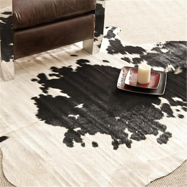 Safavieh 4 Ft. - 6 In. x 6 Ft. - 6 In. Small Rectangle- Contemporary Cow Hide Black And White Hand Woven Rug - COH211B-5