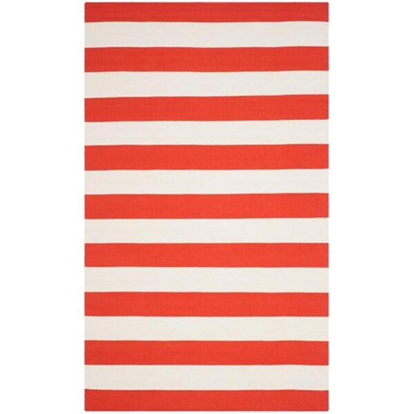 Safavieh Montauk Hand Woven Runner Rug- Rust - Ivory- 2 ft. 6 in. x 4 ft. - MTK712L-24