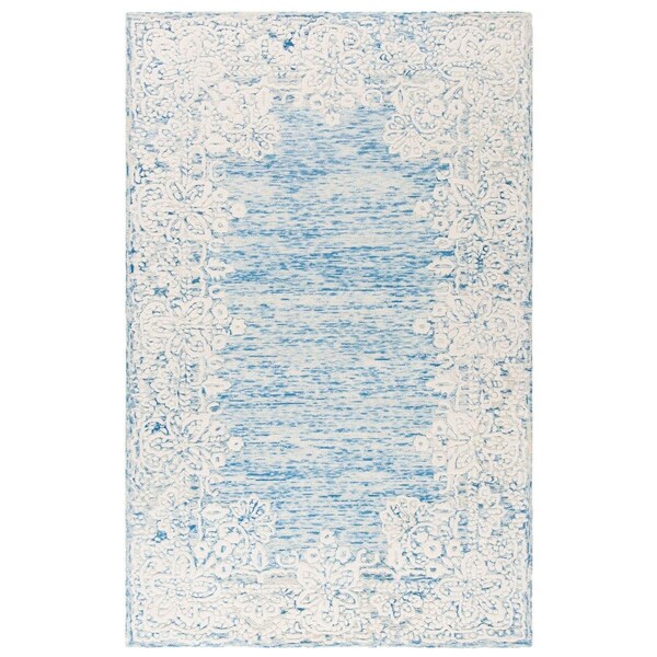 Safavieh 4 x 6 ft. Rectanglar Glamour Hand Tufted Rug Blue & Ivory - GLM658M-4