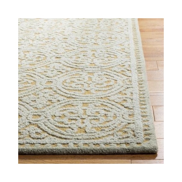Safavieh Cambridge Hand Tufted Accent Rug- Blue - Gold- 2 x 3 ft. - CAM234A-2