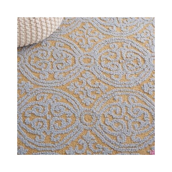 Safavieh Cambridge Hand Tufted Accent Rug- Blue - Gold- 2 x 3 ft. - CAM234A-2