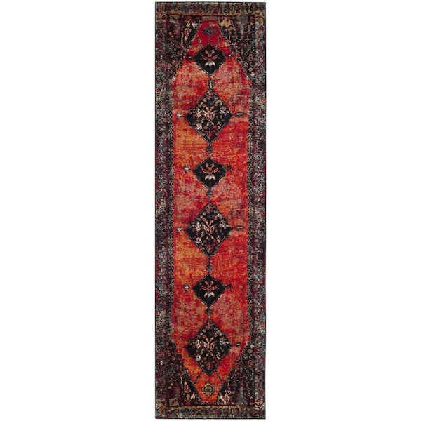 Safavieh VIntage Hamadan Runner Area Rug, Orange and Multi - 2 ft. - 3 in. x 8 ft. - VTH217B-28
