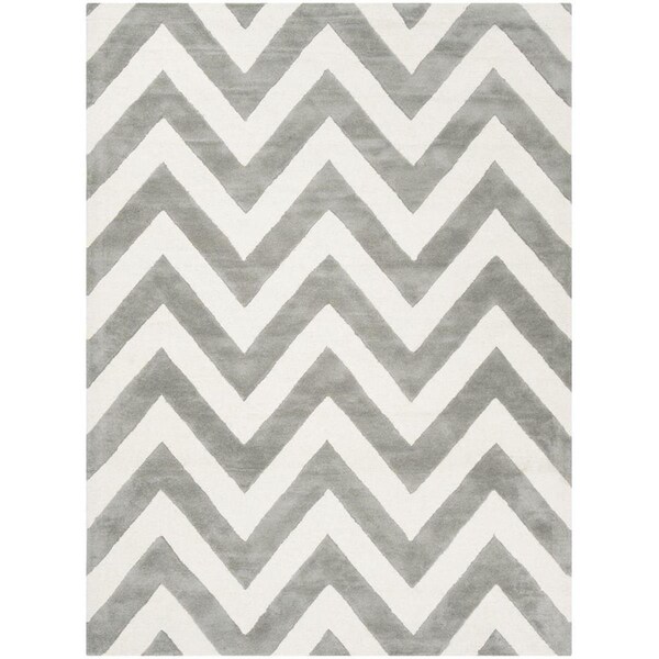 Safavieh Kids Hand Tufted Medium Rectangle RugGrey & Ivory 5 x 7 ft. - SFK921C-5