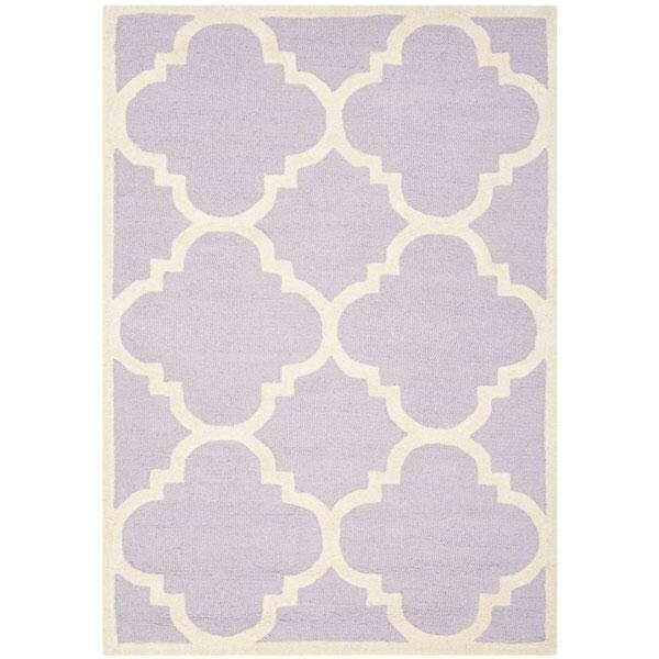 Safavieh Cambridge Hand Tufted Runner Rug- Lavander - Ivory- 2 ft. 6 in. x 10 ft. - CAM140C-210