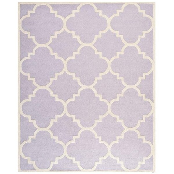 Safavieh Cambridge Hand Tufted Runner Rug- Lavander - Ivory- 2 ft. 6 in. x 10 ft. - CAM140C-210