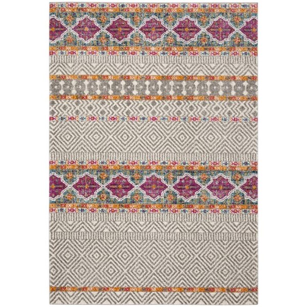 Safavieh 3 x 5 ft. Madison 700 Power Loomed Area RugGrey & Ivory - MAD797F-3