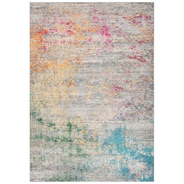 Safavieh Madison Power Loomed Rectangle Area RugGrey & Gold 3 x 5 ft. - MAD440F-3