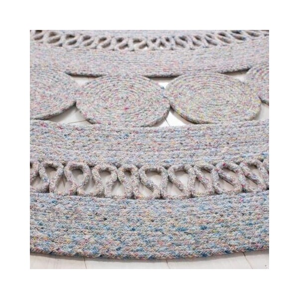 Safavieh 5 x 5 ft. Cape Cod Round Area Rug, Pink & Blue - CAP222R-5R