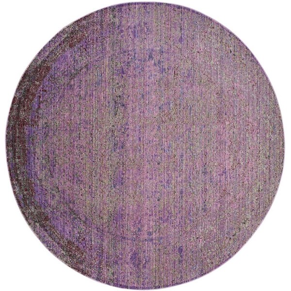 Safavieh Valencia Round RugsLavander & Multi Color 6 ft. 7 in. x 6 ft. 7 in. - VAL203N-7R