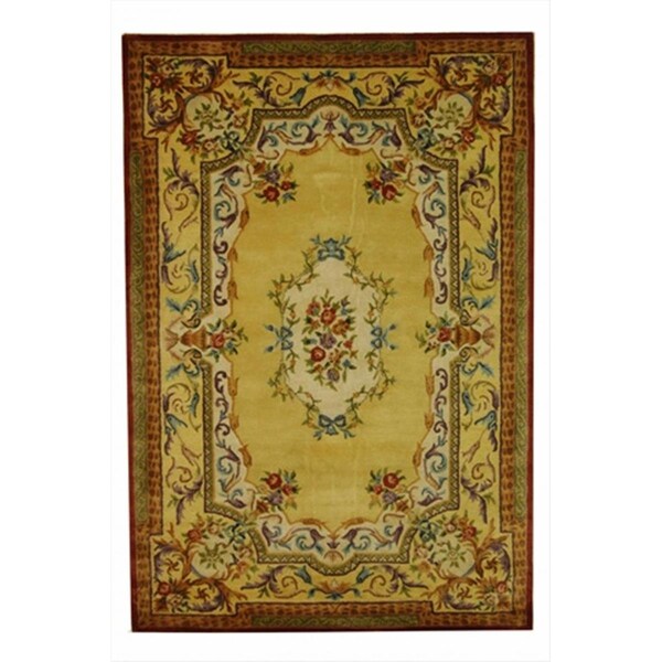 Safavieh 3 x 5 ft. Small Rectangle- Traditional Empire Gold And Gold Hand Tufted Rug - EM822A-3