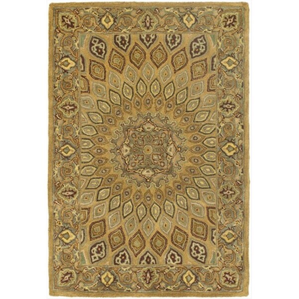 Safavieh 2 x 3 ft. Accent- Traditional Heritage Light Brown And Grey Hand Tufted Rug - HG914A-2